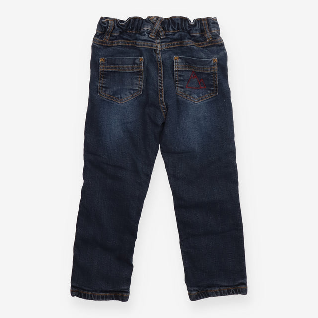Jeans with Tartan Lining