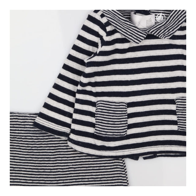 Outfit Top with Collar and Footed Leggings Navy St