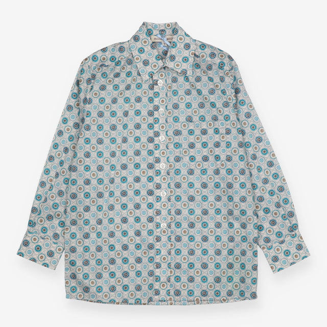 millie manu Shirt Formal Blue abstract print
