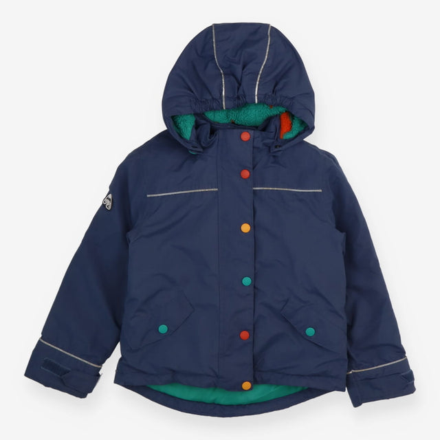 Coat blue green star fleece inner