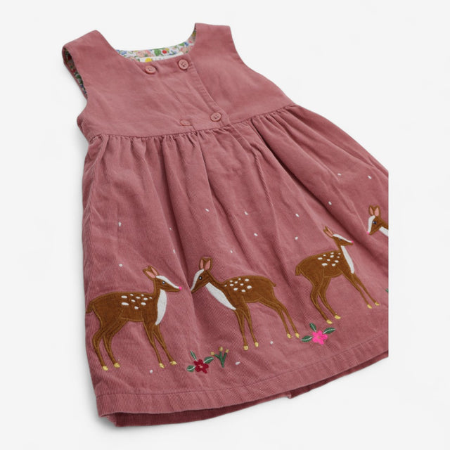 Dress Cord Dusky Pink with Buttons & Deer