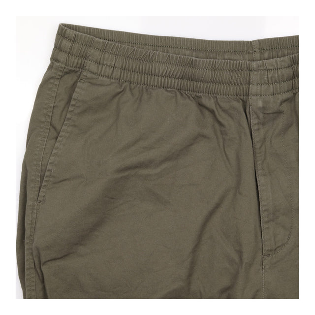 Olive Green Stretch Easy Ankle Trousers