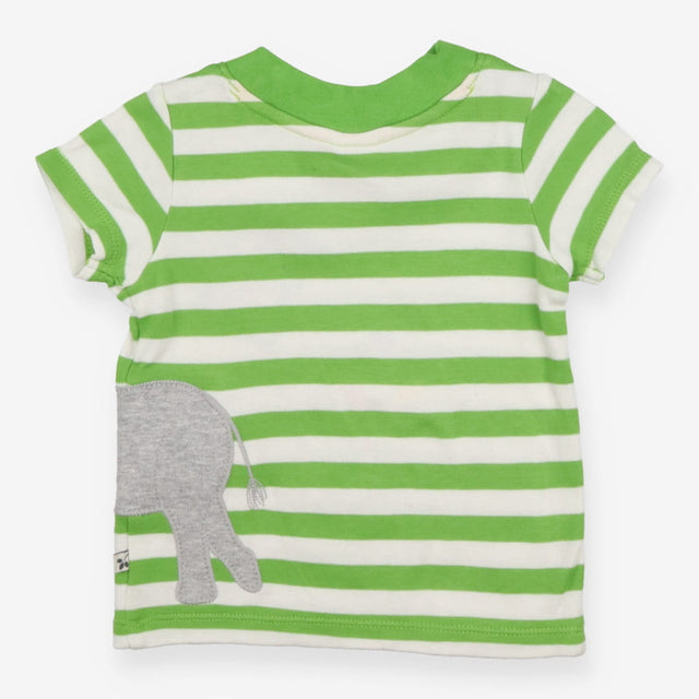 Green stripe elephant splash t-shirt