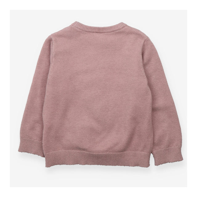 Knit Sweater Pink Engrained Grey with Golden Crown