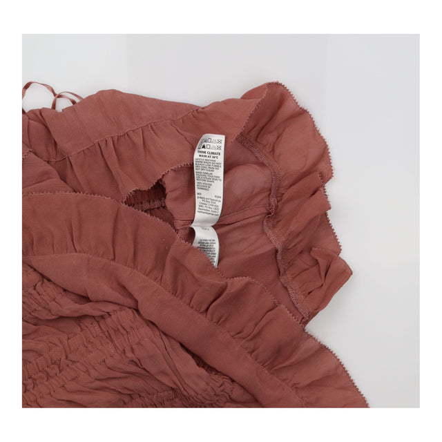 Top Per Una Shirred Sleeveless Cami Peplum Truffle