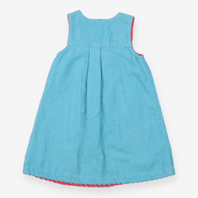 Pinafore cord blue tiger