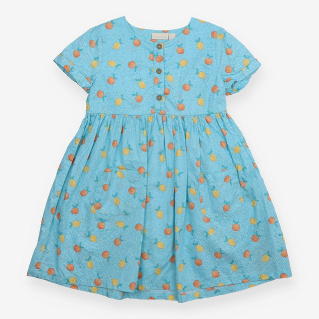Dress Short Sleeve Blue Oranges and Lemons