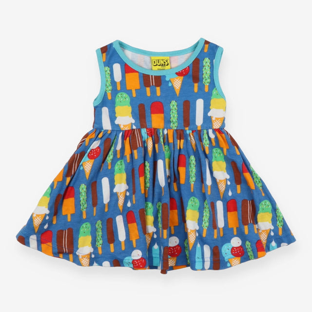 Jersey dress blue with ice creams