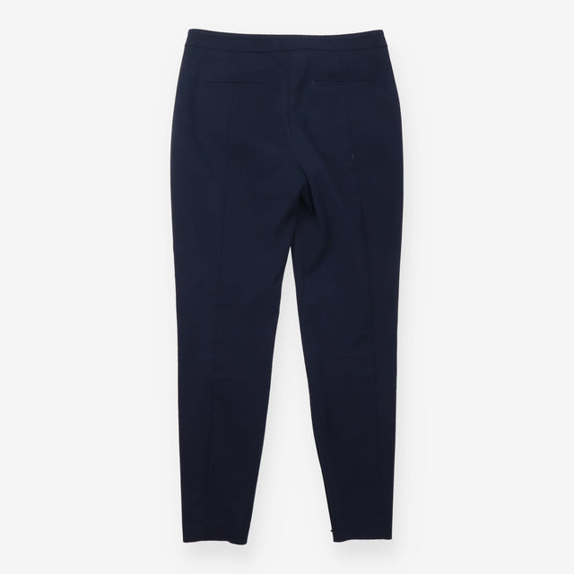 Trousers Tailored Tapered Smart Ankle Zip Navy