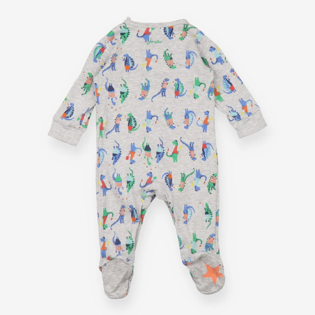 Sleepsuit grey dancing dinos