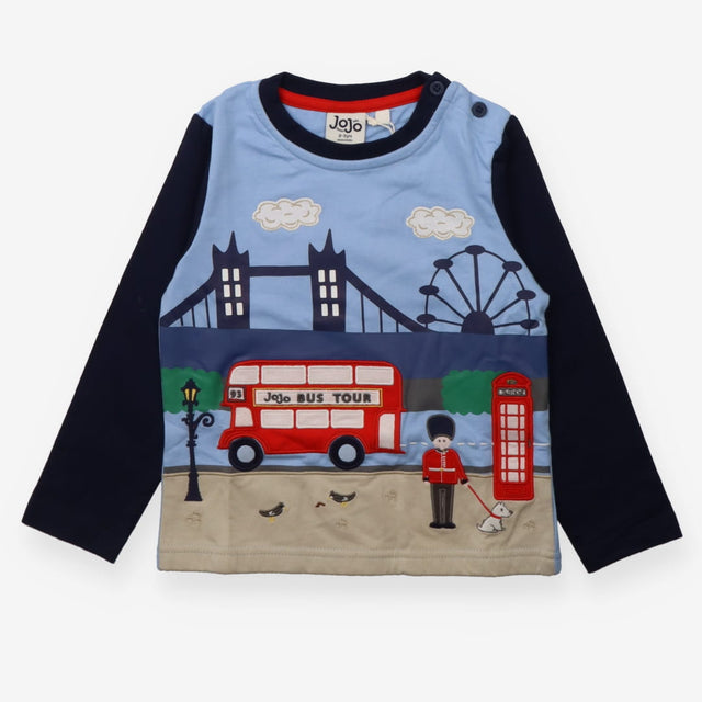 T-Shirt Long Sleeve Navy and Blue JoJo Bus Tour
