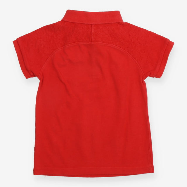 Polo T-Shirt Red with Shoulder Detail