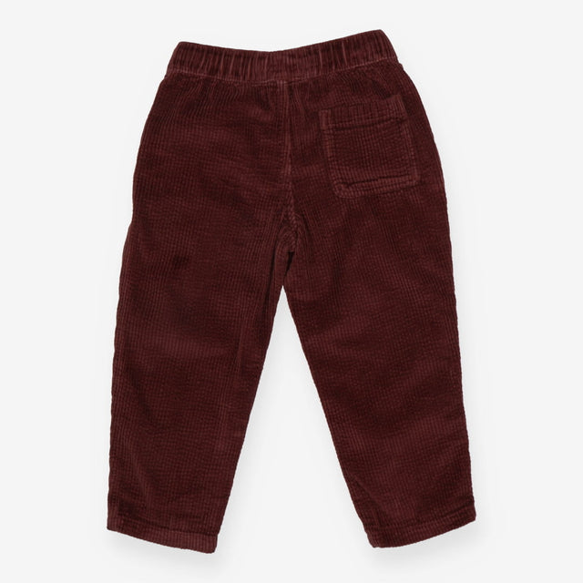 Trousers brown jumbo cord white drawstring