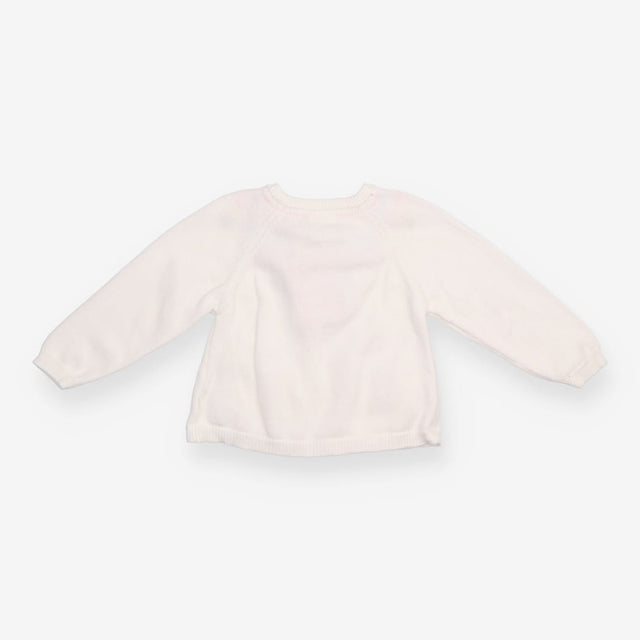 Cardigan White Flowers with Strawberry Pockets