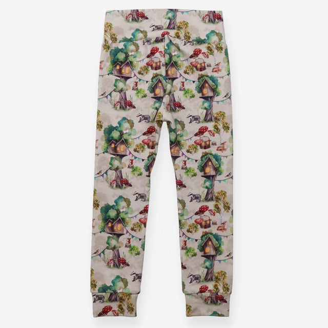 Grey Whimsical Woods Leggings - Whales & Whiskers