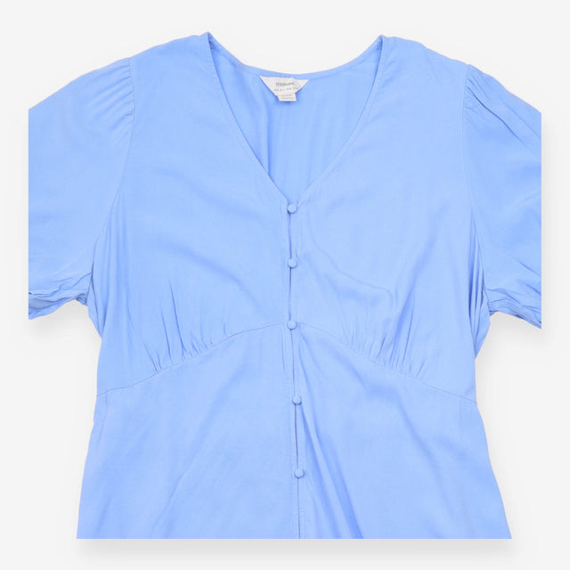 Maxi Dress Light Blue Button Front Maternity Nursi