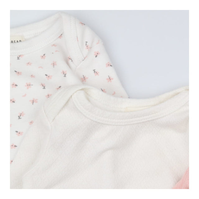 Bodysuit pink floral love bug 3pk