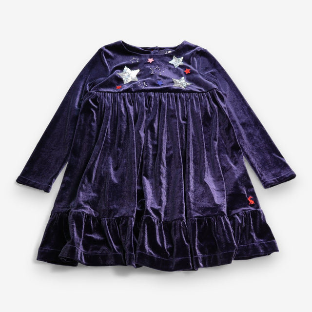 Party dress Navy with Sequin Stars