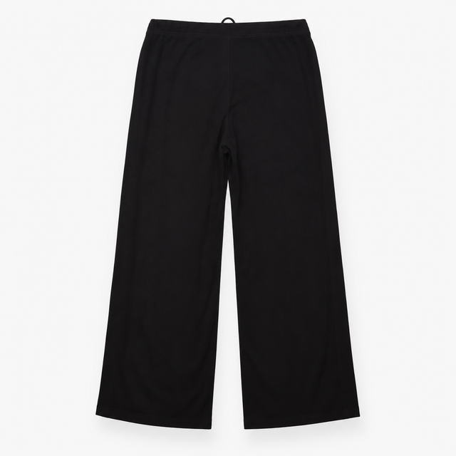 Trousers Black Wide Leg Tie Waist Fluid