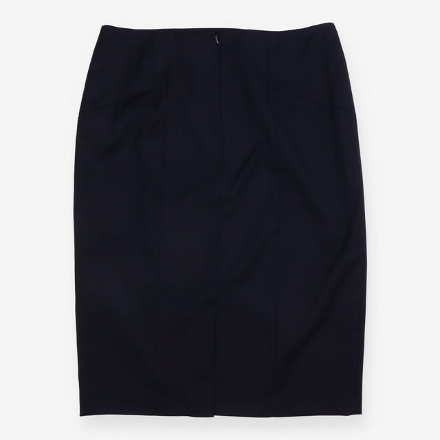 Navy Tailored Pencil Skirt Smart Workwear O