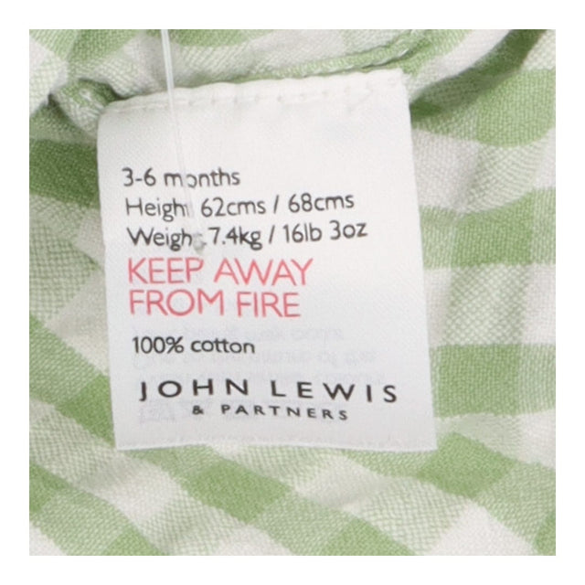 Shirt grandad collar green white check