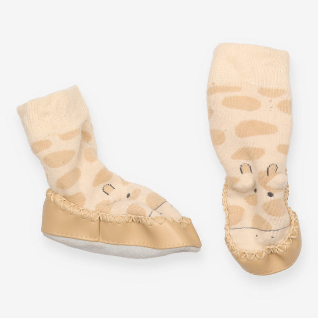 Cream Giraffe Slipper Socks
