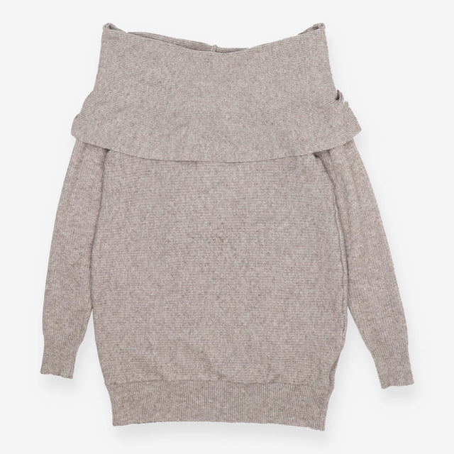Off-the-Shoulder Ribbed Knit Maternity & Nursing S
