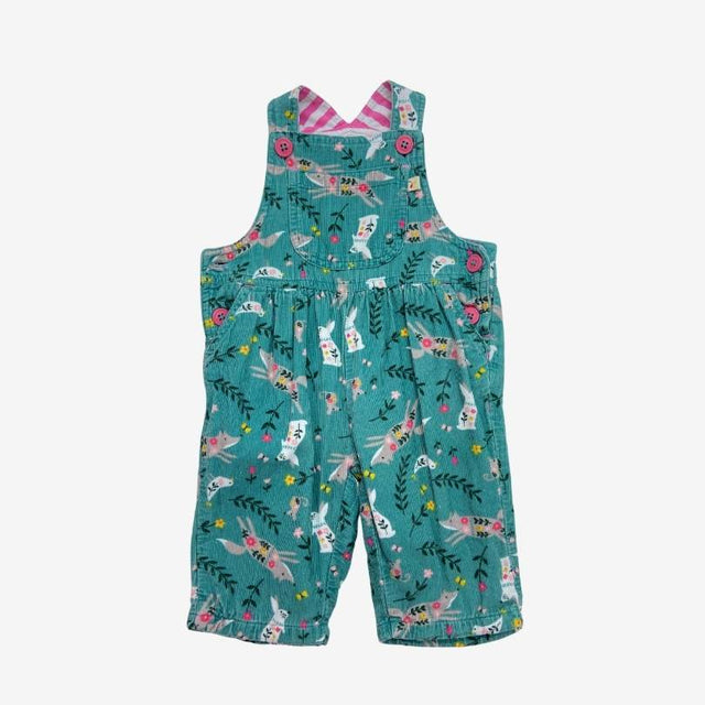 Green Cord Bunny Dungarees