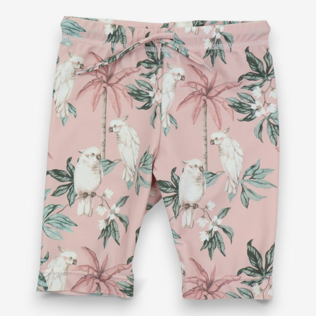 Rashvest and Shorts Pink Budgie Print
