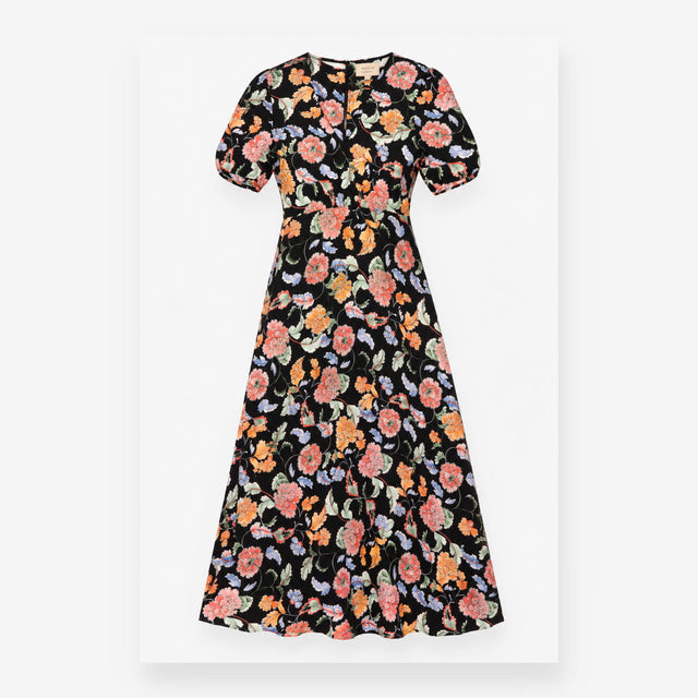 Anthropologie Maeve Black Multicolour Floral Print