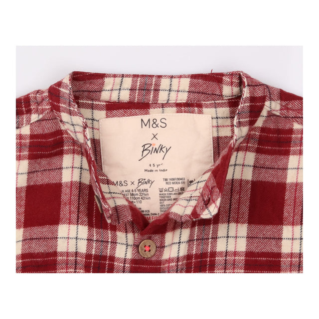 Grandad Shirt Red Check