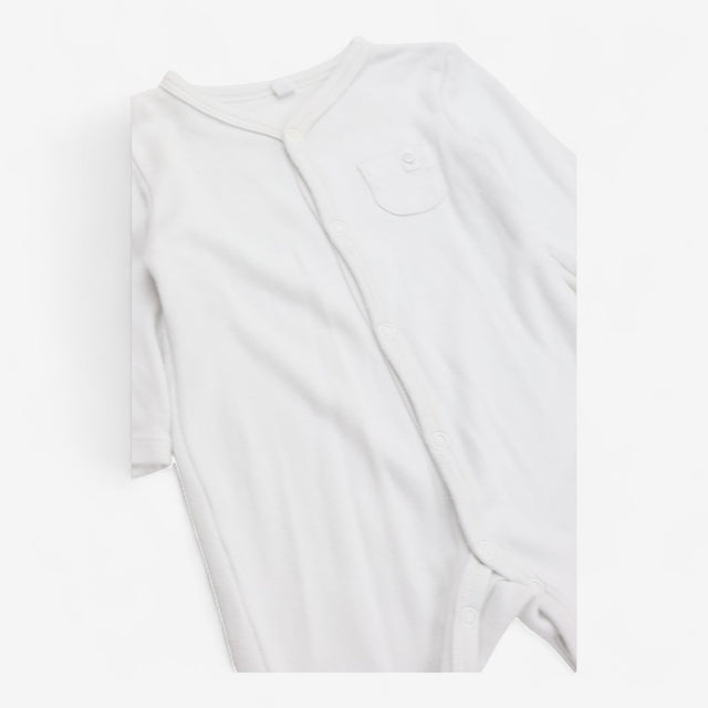 White Popper Sleepsuit