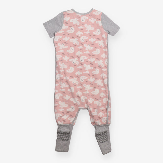 Sleepsuit Grey and Pink Birds