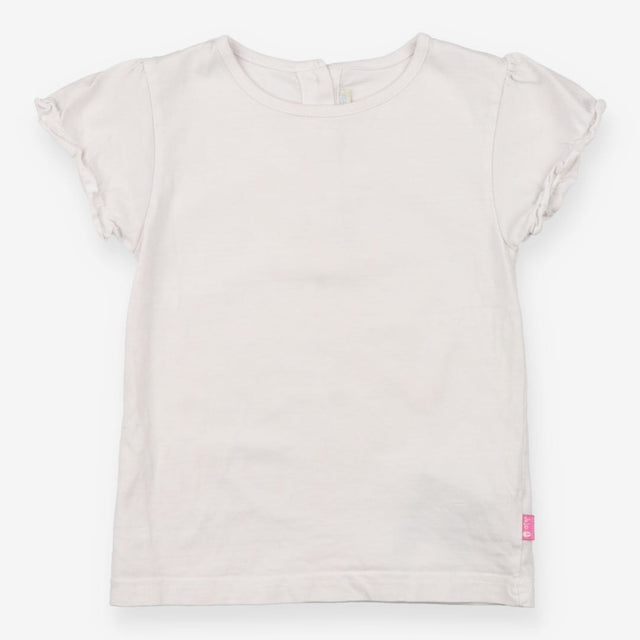 White T-shirt Frill Sleeves