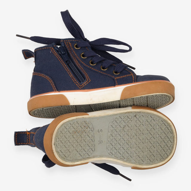 Canvas boots zip navy