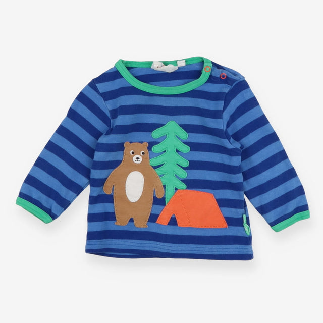 Organic Stripe T-shirt Blue Camping