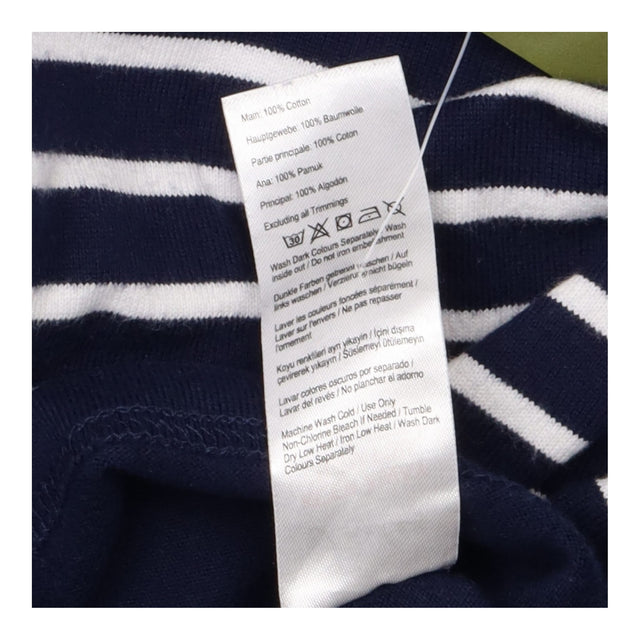 Top Navy White Striped Bee Embroidered Harbour