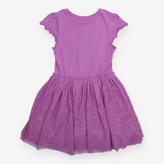 Minnie Mousse Sparkly Purple Dress Short Sleeve