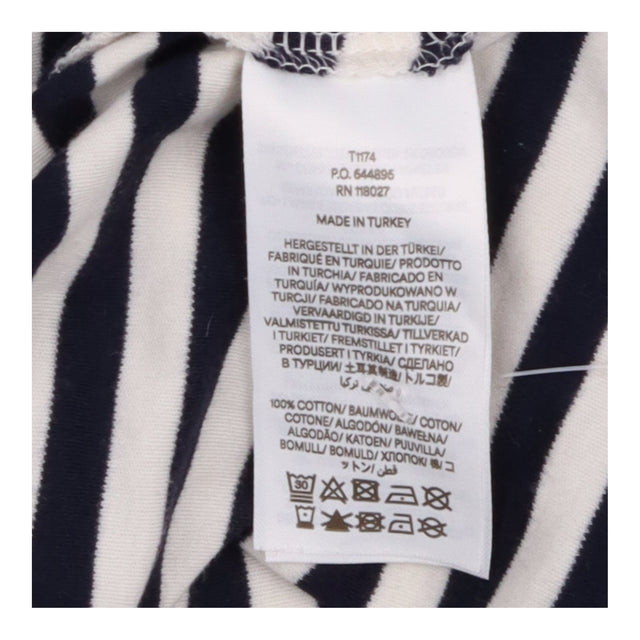 Striped Top Navy Ivory Oversized Cotton Sleeveless