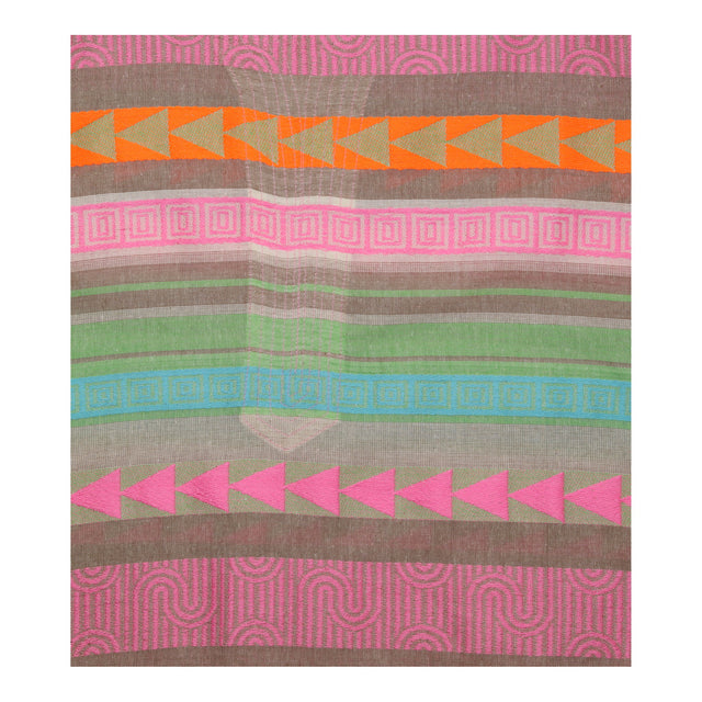 Dress Rosebud Rose and Rose Geometric Embroidered