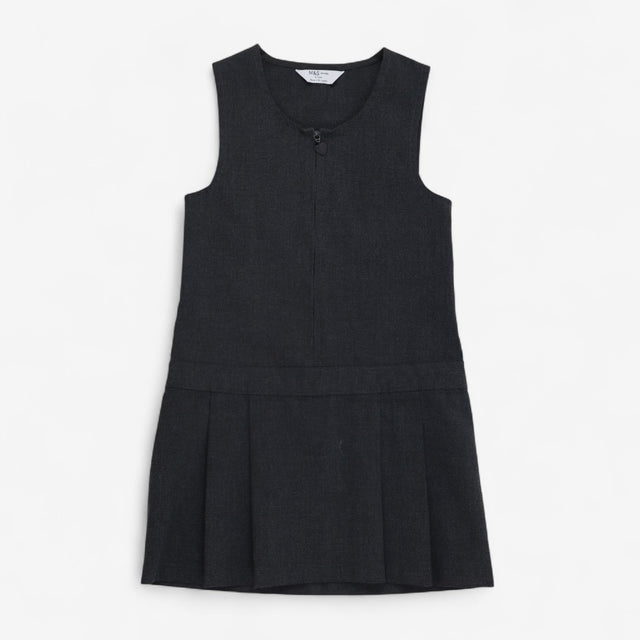 Uniform Grey Pinafore with Heart Zip