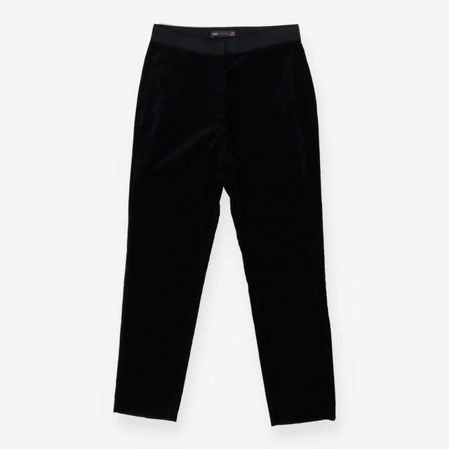 Trousers black tailored velvet