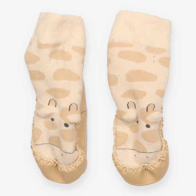 Cream Giraffe Slipper Socks