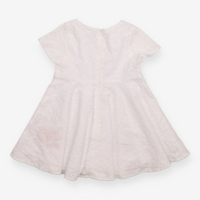 Dress White with an all-over Broderie Anglaise