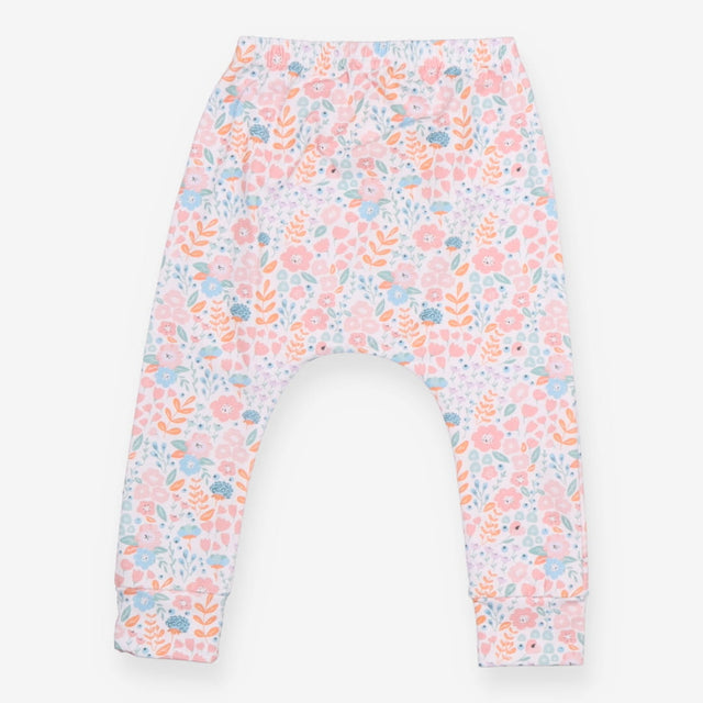 White Floral Leggings
