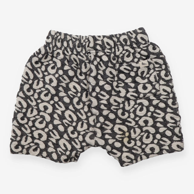 Black and white jacquard shorts