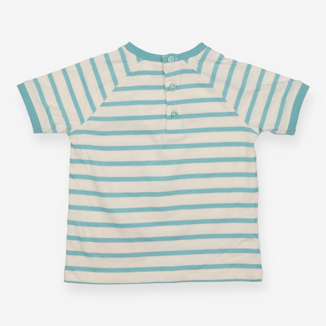 T-Shirt Blue Stripe Safari Friends