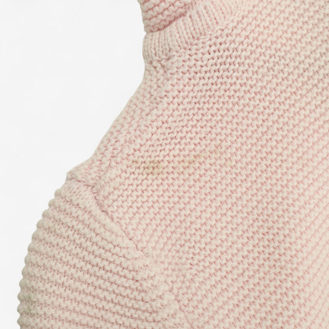 Knit cardigan pink cat hood