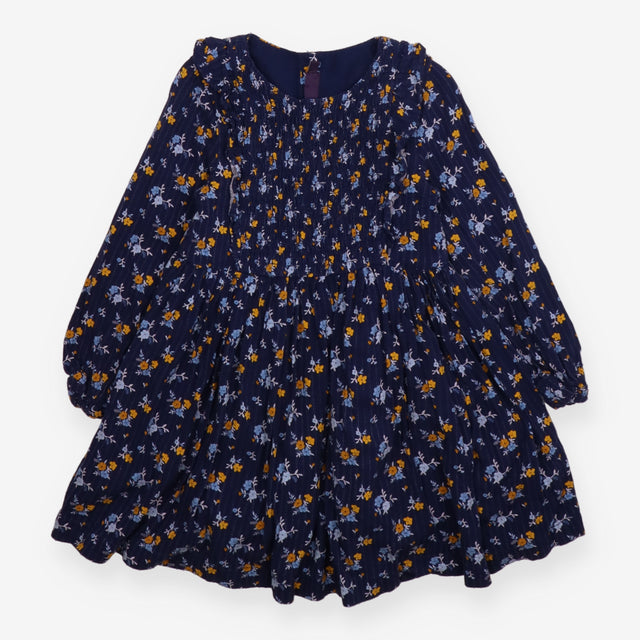 Dress Long Sleeve Floral Navy