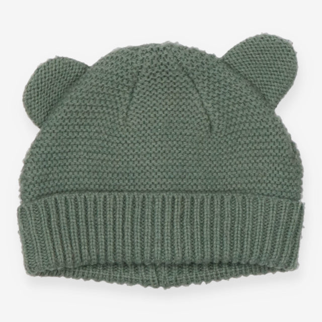 Green Knit Hat with Ears